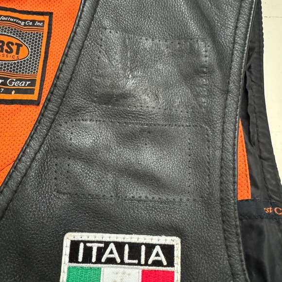 ITALIA LEATHER CUT Biker Jacket with patches (see description) - Picture 4 of 7